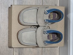 CLARKS New Wallabee Bootie US 7W Sand Comb LEATHER Toddler Shoes Suede
