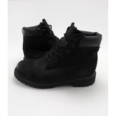 Youth Timberland Junior 6″ Premium Black Nubuck GS Casual Boots 12907 Size 6