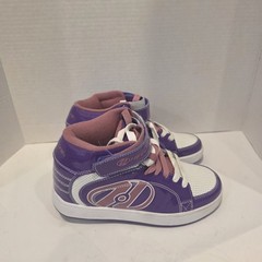 Heelys Paver 1-Wheel Skate High Top Sneakers US 5 Youth 5Y White Purple Shoes