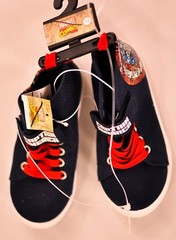 kid’s Marvel Comic Captain America unisex sneakers size 11 navy high top lace up