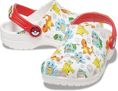 Kids Limited Edition Crocs Classic Pokémon White/Multicolor Clogs Size J 4 NWT
