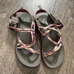 Chaco Sandals Kids Junior Multi Color Straps Gray Pink Athletic Sport Size 3
