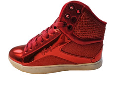 Love Pastry Dance „Pop Tart“ Red Glitter high-tops Metallic Women’s size 6 NEW