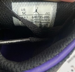 Nike Air Jordan 1 Mid Dark Iris Black/Varsity Purple Sneakers 640735-095- SZ 5 C