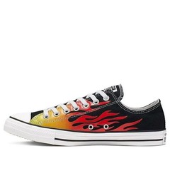 CONVERSE ALL STAR OX LOW FLAME UNISEX SNEAKERS YOUTH SHOES BLACK/RED SIZE 3 NEW