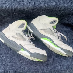 Nike Sneakers Air Jordan 5 Retro Green Bean 3Y Unisex Silver Gray