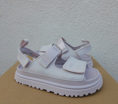 UGG BAY FOG GOLDENGLOW PLATFORM STRAPPY SANDALS, KIDS US 12/ EUR 30 ~NEW