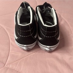 VANS SK8-Mid Reissue V Black White Unisex Kids Sneakers Canvas Hook & Loop US 3