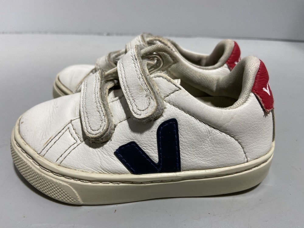VEJA Small Esplar Hook & Loop Sneakers VelcroClosure Unisex Kids Size 8