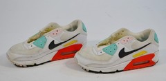 Nike Air Max Spring 90 Multicolor FZ3622-100 Size 5.5 Kids Youth White Red Teal