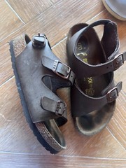 Birkenstock Sandals Roma Milano Youth Kids Shoes Brown Leather 27 Strap US 9/9.5