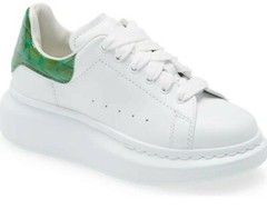 Alexander McQueen Designer Sneakers Shoes Kids Children Size 1 (32) $320 White