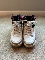 Size 7Y (GS) – Jordan Spizike Mid White/Red/Yellow Cement 2007 Youth