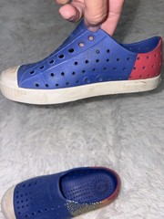 Native Kids Sz. 11 Blue Design Classic Rubber Slip On Sneaker. Cute, Comf