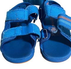 Lily & Dan Kids Blue & Orange Adjustable Strap Sandals US Size 7/8