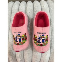 Wooden Shoe Slippers Kids S Pink Good Holland Dutch Embroidered Plush Fleece