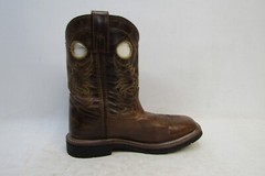 Dan Post Youth Size 2.5 D Brown Leather Buckaroo Cowboy Western Boots