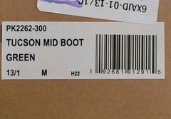 Pendleton TUCSON Mid Boot Rain Water Boots Shoes Outdoor Green Youth 13/1 NEW