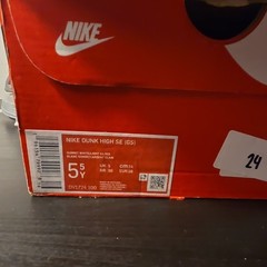 Nike Dunk High SE (GS) Gray/White Plaid High Top Sneaker 5.5Y DV1724-100
