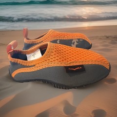 Wave Runner Sports Toddler Size 7 Water Shoes Orange Gray Beach Pool Splash Pad
