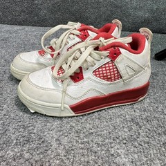 Jordan Air Jordan 4 Retro Alternate 89 Kids 11C White Red Sneakers 308499-106