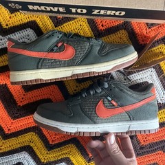 Big Kid’s Nike Dunk Low SE Sequoia/Orange-Medium Olive (DC9561 300) – 5.5y