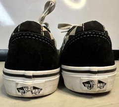 Vans Youth Size 2 Checkerboard Black/White Lace Up Skate Shoes Sneakers