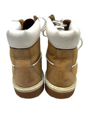 TIMBERLAND #19921 Genuine Leather White on Wheat Premium Classic Boots Size 3.5Y