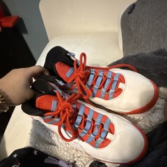 Jordan Air Jordan 10 Retro Kids Sneaker White Red Blue Black Size 8.5