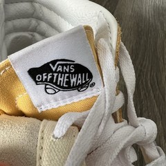 Vans Sk8 Hi Zip Shoes Youth Sz 13.5 High Top Skate Sneakers Yellow Classic Suede