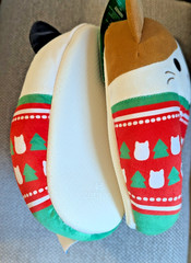 Squishmallow Slippers Christmas Cat Kitty Youth Size 4-5 Shoes NWT
