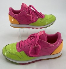 Reebok Junior Classic Leather Dessert Pack Shoe Size 7 BS7244 Pink Green Orange