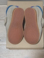 CLARKS New Wallabee Bootie US 6.5W Sand Comb LEATHER Toddler Shoes Suede