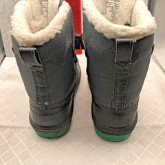 Cat & Jack Waterproof Winter Duck Boots with fur, hook and eye closure straps
