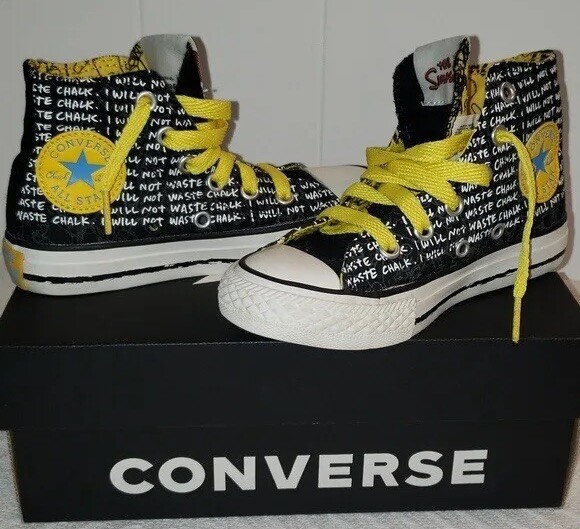 CONVERSE Chuck Taylor All Star Junior Size 11 Bart Simpson Groening 2013 Rare