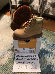 DS 2023 Timberland Premium 6 IN WP Nubuck Wheat & Gold Toddlers Sz 6.5