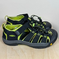 KEEN Big Kids‘ Newport H2 Black Lime Green Size 3 Hiking Camping Outdoors