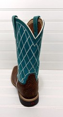 TWISTED X Top Hand Kids Distressed Saddle Turquoise Cowboy Boots Boys Size 2.5 M