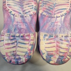 Crocs Classic Marbled Clog Kid’s Size C12 White/Pink/Blue Tye Dye