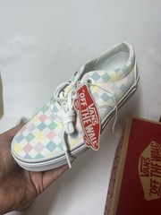 VANS Doheny Reflective Pastel Checker Kids Sneakers US Size 3 Canvas