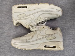 Nike Air Max 90 LTR GS Triple Youth White Sneakers Shoes CD6864-100 US Size 6.5y