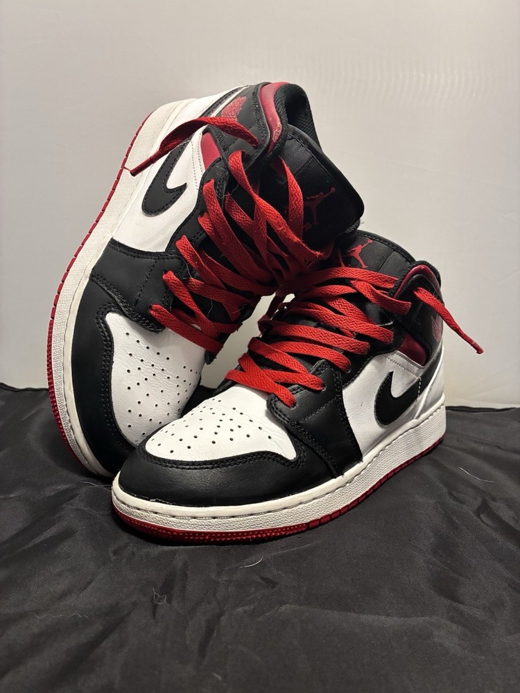 Jordan Air Jordan 1 Mid Top Leather Colorblock Lace-Up Sneaker 5.5Y