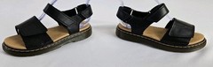 Dr. Martens Romi J Black Leather Ankle Strap Platform Sandals Unisex Kids 4M 5L