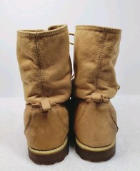 Timberland Roll Top Boots Leather Textile A13ST 3898 Tan Big Kids Girls Size 7