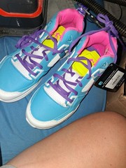 AND1 Pivot Kids Athletic Sneakers US 3 Blue/White/Pink/Purple Non-Marking