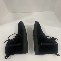UGG Neumel II 1017326K-BLK Boots Kids US 6 Black Suede Round Toe Sheepskin