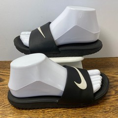 Nike Kawa Slide GS Black White Youth Kids Sandals 819352-001 Size 4Y