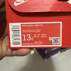 Nike Dunk Low Pink Foam Pink Red White (PS) Brand New Sz 13c Pre School