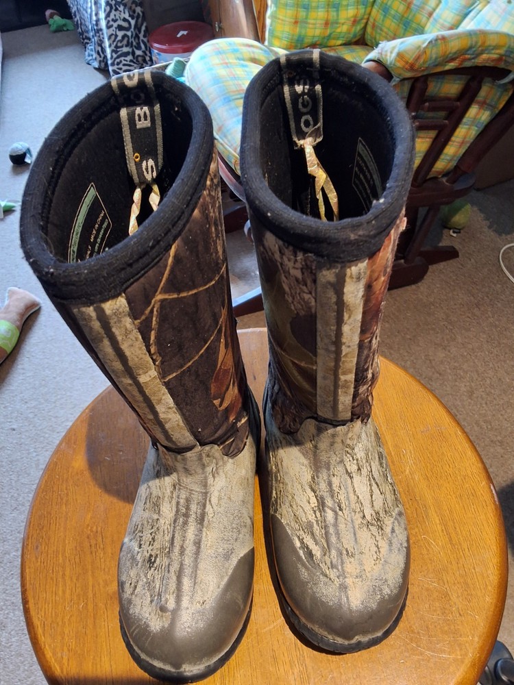 Bogs Classic High Mossy Oak Waterproof Sz Y11 Camouflage.