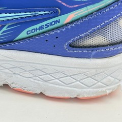 Saucony Cohesion 14 AC Blue Grey Hook Loop Strap Shoes SK165547 Youth Size 5 W